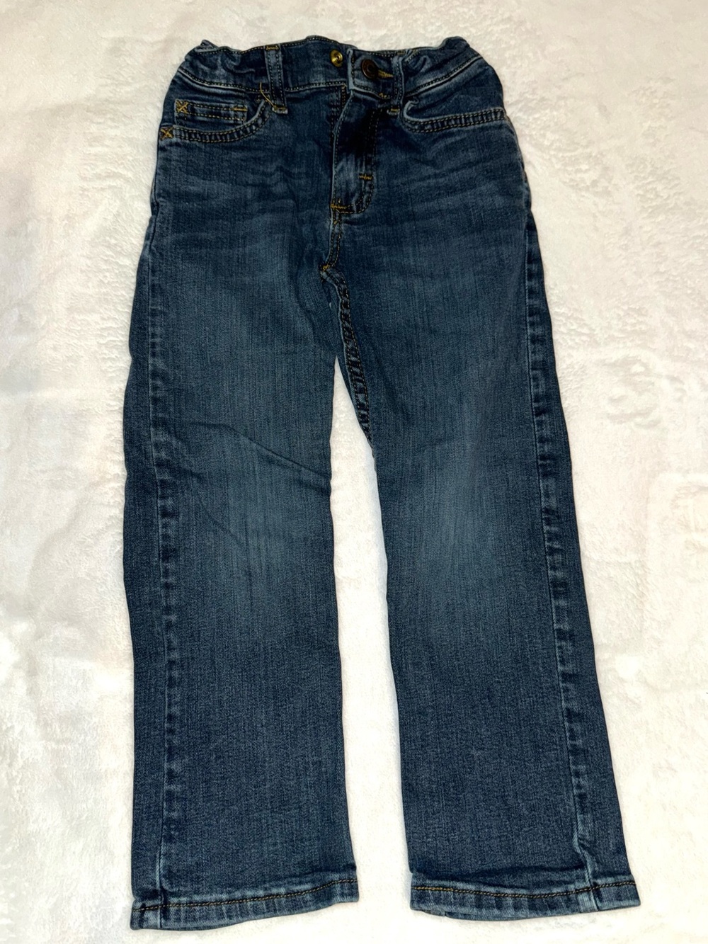 Wrangler Boys Straight Dark Blue Wash Skinny Jeans Size 5 Slim
